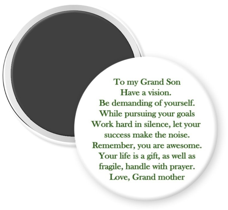 "GRANDSON, LOVE GRANDMOTHER"